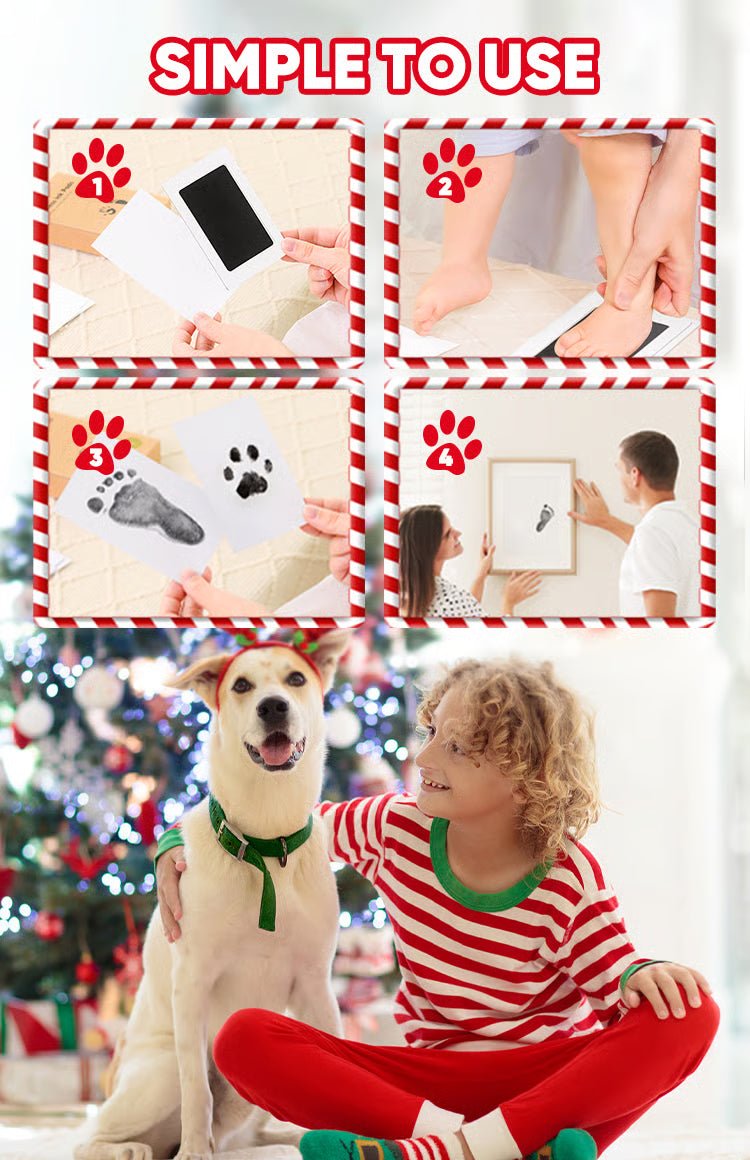 🔥Buy Two Get One Free - 3pcs⭐Pet Paw Print Kit for Dogs & Cats Keepsake Memories