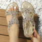 🔥Summer Hot Sale - Chic Floral Rhinestone Flat Sandals