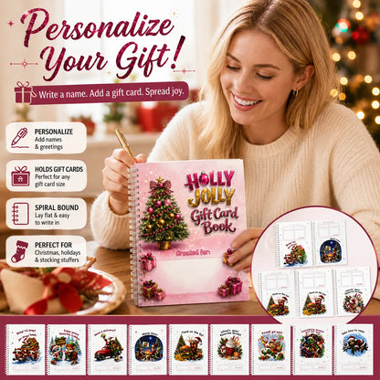 🔥🎁70% OFF!!!-Ready for Christmas!🎅Christmas Gift Card Booklet -👍DIY Spiral-Bound Christmas Gift Card Holder Book