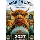 🔥2027 Funny Highland Cow Wall Calendar | A4 Hanging Calendar |