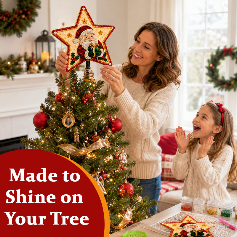 🎄 Holiday Favorites - Buy 2 Get 1 Free🎁DIY Christmas Tree Topper – Festive Holiday Tree Decoration Craft Kit
