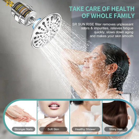 🔥 Prices You’ll Love 💰✨20-Stage Filtered Shower Head with 5 Spray Modes
