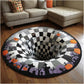 🎃Gifts They’ll Love ✨3D Skeleton Vortex Quilted Round Halloween Rug