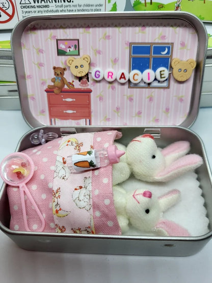 🐰Easter Best Gift - BUY 1 GET 1 FREE!!🎁🐇Bunny Mummy Tiny Plush Pocket Tin