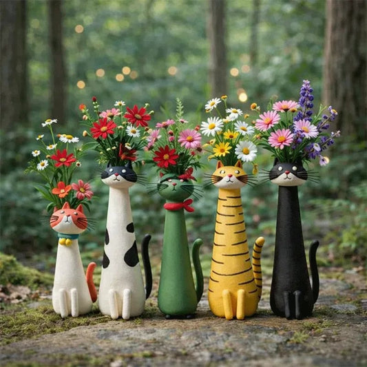 💕Mother's Day Sale - Only ￡9.99!🏆Flash Sale⚡50K+ SOLD! 😻Handcrafted Quirky Cat Vase