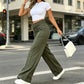 💥Flash Sale💥Women's High Waist Wide Leg Trousers – Adjustable Drawstring, Soft Stretch & Breathable