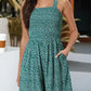 🏝️LAST DAY SALE 50% OFF💃Women's Summer Square Neck Sleeveless Loose Casual Short Smocked Romper