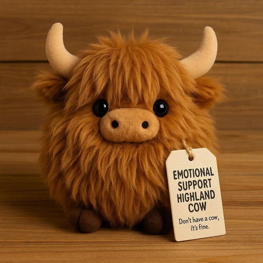 🎅Christmas Sale 50% OFF🎁Emotional Support Highland Cow Plush🐂