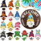 Season Promotion🌟Your Year-Round Festival of Creativity!🎄Interchangeable Wooden Gnome Welcome Sign🎈