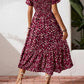 🌈2026 Summer Hot Sale 50% OFF!✨Square Neck Floral Midi Dress – Smocked Bodice, Flowy Tiered Skirt, Romantic 🌸