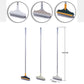 Voalsz Floor Scrub Brush, 3 in 1 Floor Scrub Brush with 54-in Adjustable Long Handle and Scraper Heavy Duty Stiff Bristle Floor Scrubber for Cleaning Shower Bathroom Kitchen Patio Garage Pool Wall and Deck, Orange&White