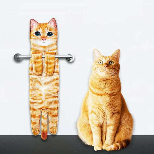 🎁Christmas Gift idea 50% OFF🎄✨😺Cute Cat Hand Towel🐾