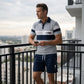 🔥Men's Short Sleeve Casual Set, Summer Beach Fashion Sport Wear, Plaid Pattern, Slim-Fitting, Above the Knee
