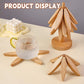 ✨Natural Tree Trivet Set - 4 * Trivets & 1 * Stand Like a Christmas Tree