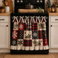 🎄 Hurry — Limited Time 50% OFF 🎅 Christmas Print Oven Door Curtain with Ruffle Lace Trim & Festive Bow – Holiday Kitchen Decoration