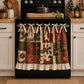 🎄 Hurry — Limited Time 50% OFF 🎅 Christmas Print Oven Door Curtain with Ruffle Lace Trim & Festive Bow – Holiday Kitchen Decoration