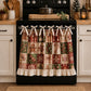 🎄 Hurry — Limited Time 50% OFF 🎅 Christmas Print Oven Door Curtain with Ruffle Lace Trim & Festive Bow – Holiday Kitchen Decoration