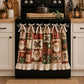 🎄 Hurry — Limited Time 50% OFF 🎅 Christmas Print Oven Door Curtain with Ruffle Lace Trim & Festive Bow – Holiday Kitchen Decoration