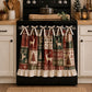 🎄 Hurry — Limited Time 50% OFF 🎅 Christmas Print Oven Door Curtain with Ruffle Lace Trim & Festive Bow – Holiday Kitchen Decoration