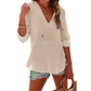 🏝️Summer Hot Sale 50% OFF👗Women's Beach Pocketed Hooded Shirt Top