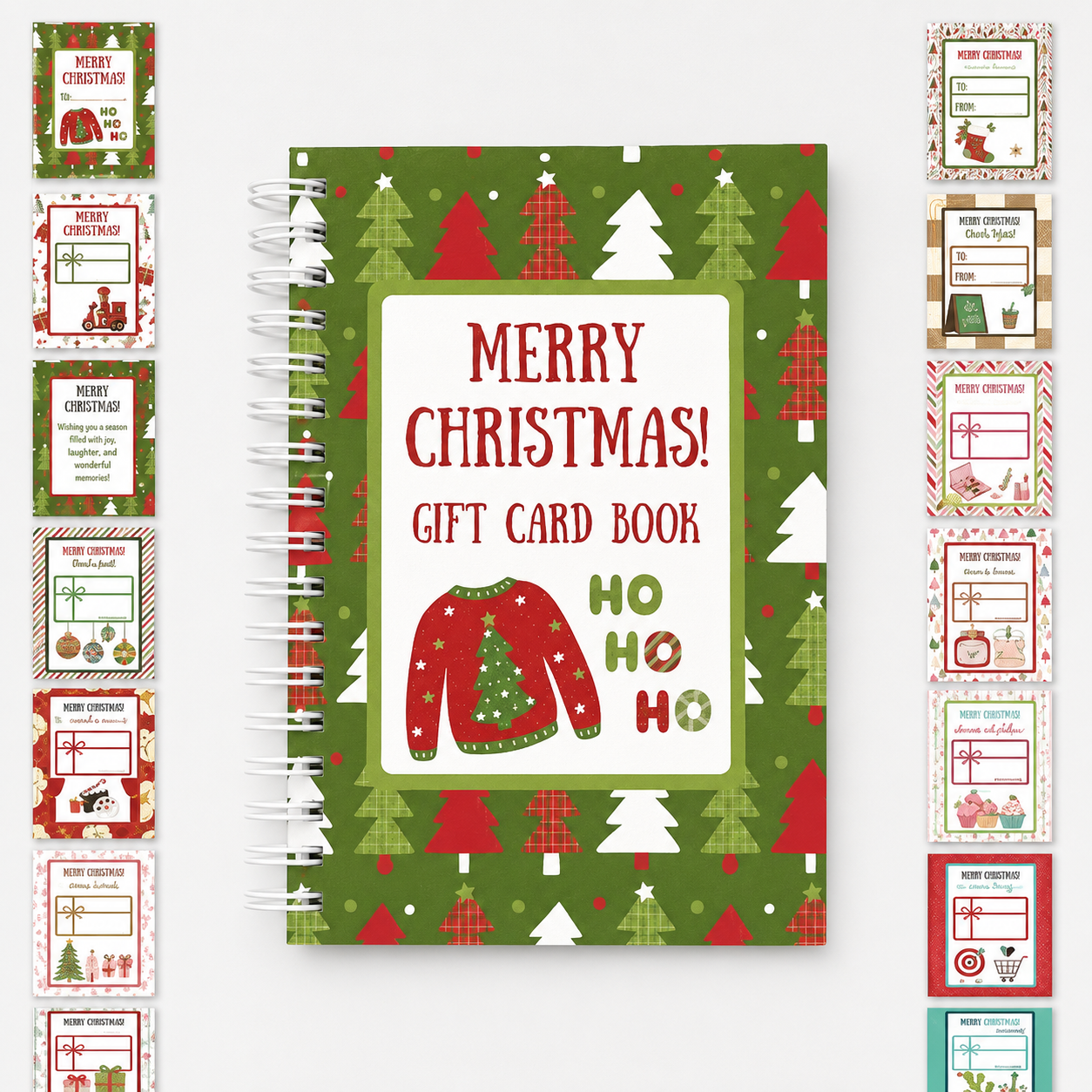 🔥🎁70% OFF!!!-Ready for Christmas!🎅Christmas Gift Card Booklet -👍DIY Spiral-Bound Christmas Gift Card Holder Book
