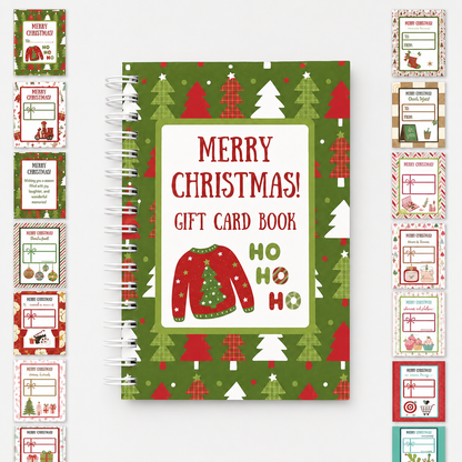 🔥🎁70% OFF!!!-Ready for Christmas!🎅Christmas Gift Card Booklet -👍DIY Spiral-Bound Christmas Gift Card Holder Book