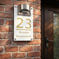 🎄 Holiday Favorites 🎁Personalized Solar Door Plaque – Custom LED House Number Sign for Front Door