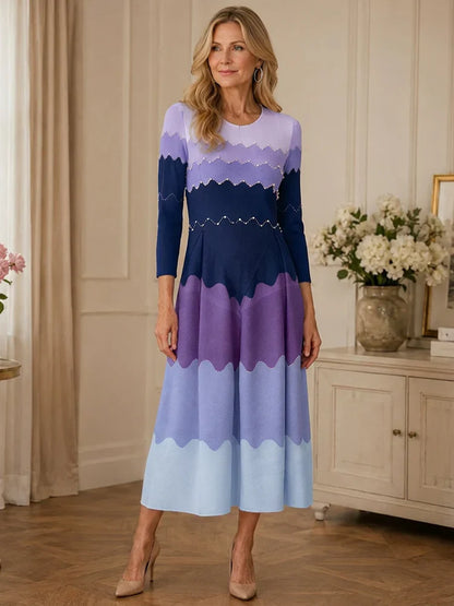 🏖️ Summer Sale 60% off 🏝️ Elegant Pearl Embellished Pleated Maxi Bounce Dress