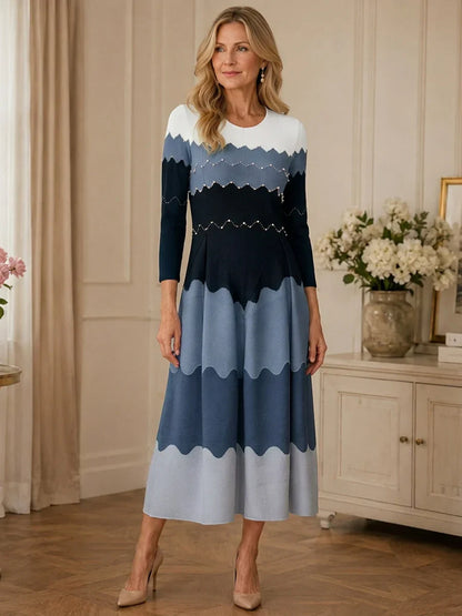 🏖️ Summer Sale 60% off 🏝️ Elegant Pearl Embellished Pleated Maxi Bounce Dress
