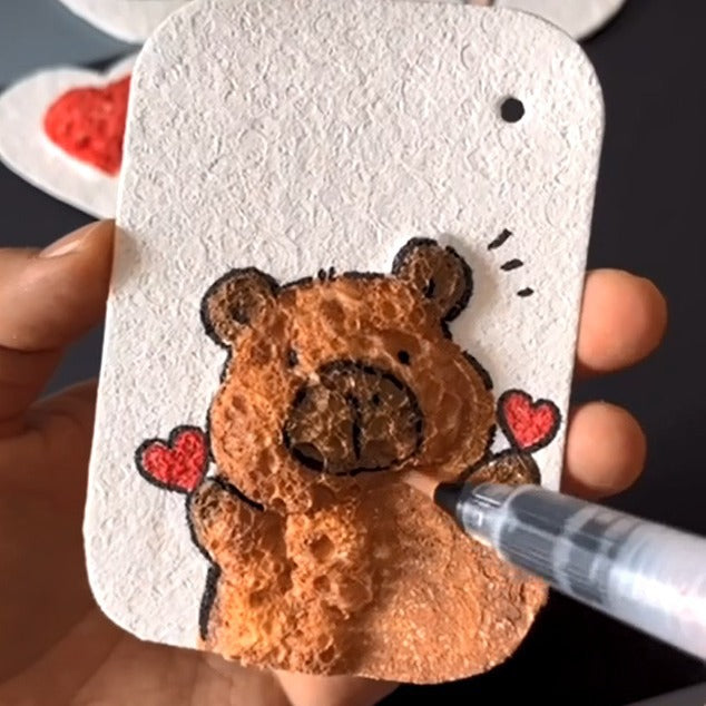 🔥Foam texture painting brush set🎁Acrylic Paint Pens&Water brush pen