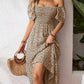 🌈2026 Summer Hot Sale 50% OFF!✨Square Neck Floral Midi Dress – Smocked Bodice, Flowy Tiered Skirt, Romantic 🌸