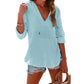 🏝️Summer Hot Sale 50% OFF👗Women's Beach Pocketed Hooded Shirt Top