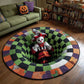 🎃Gifts They’ll Love ✨3D Skeleton Vortex Quilted Round Halloween Rug