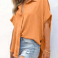 🔥2026 Summer Hot Sale 49% OFF💥Women's Tops Casual V Neck Button Down Shirts Solid Short Sleeve Blouses