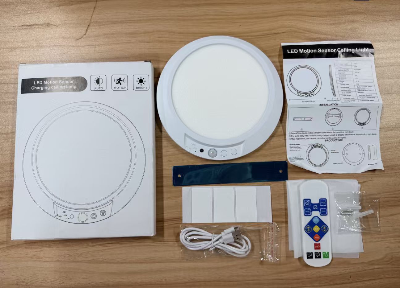 🔥⏳LAST DAY SALE ONLY ￡13.99!!💡3-Mode Motion Sensor Ceiling Light – Rechargeable, Magnetic, Wireless