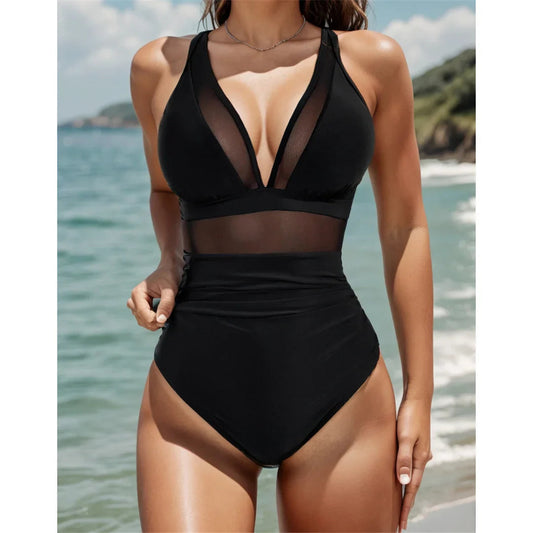 🌷 Meet Summer 50% OFF🏝️Mesh Tummy Control Swimsuit👙