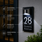 🎄 Holiday Favorites 🎁Personalized Solar Door Plaque – Custom LED House Number Sign for Front Door