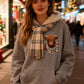 🎅CHRISTMAS SALE 50% OFF!!🎁🐄Cute Highland Cow Fleece Hoodie – Cozy Warm Hooded Sweatshirt for Women