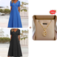 🍀LAST DAY SALE 50% OFF🍀Women’s V-Neck Short Sleeve Long Dresses