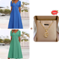 🍀LAST DAY SALE 50% OFF🍀Women’s V-Neck Short Sleeve Long Dresses