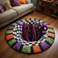 🎃Gifts They’ll Love ✨3D Skeleton Vortex Quilted Round Halloween Rug