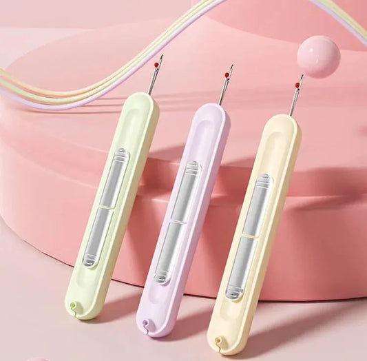 🧵 2-in-1 Needle Threader & Seam Ripper – ✂️ Easy Sewing & Thread Removal Tool