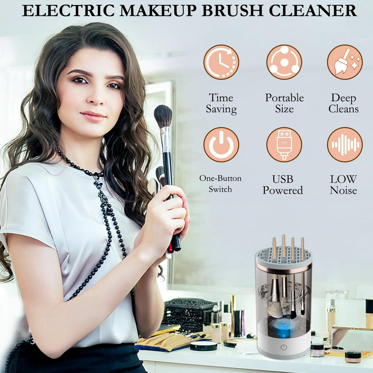 🔥Black Friday Sale 50% OFF🔥Automatic Makeup Brush Cleaner Machine