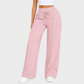 💥Flash Sale💥Women's High Waist Wide Leg Trousers – Adjustable Drawstring, Soft Stretch & Breathable