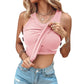 This Week's Special Price🍃Round Neck Built-in Bra Ribbed Tank Top Fit Casual Comfortable💥