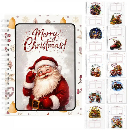 🔥🎁70% OFF!!!-Ready for Christmas!🎅Christmas Gift Card Booklet -👍DIY Spiral-Bound Christmas Gift Card Holder Book