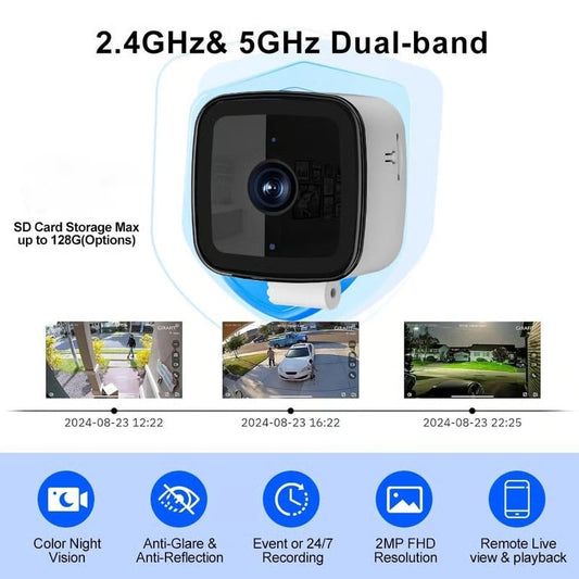 🔥Crystal-clear security camera🎥Colour Night Vision🌙24/7 Recording & Smart Alerts🚨Easy Install!🔒