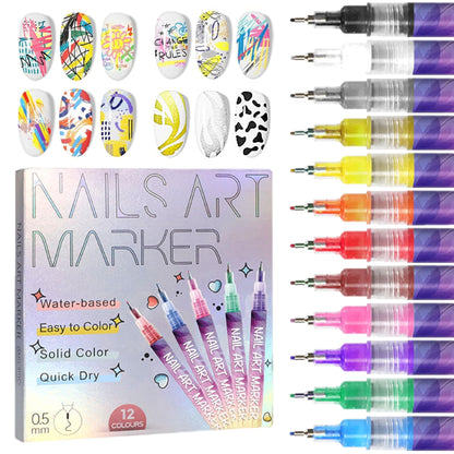 🎅🎄CHRISTMAS SPECIAL PRICE: 9.99!!⏳12 Colors Nail Art Pens Set🎨💅