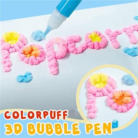 Magic Popcorn Pen Color DIY Bubble Popcorn Drawing Pens 6 PCS Kind