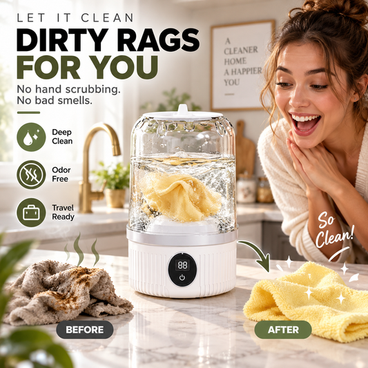 🚨 Trending Now 🔥Portable Mini Washing Machine – Wireless Automatic Clothes Washer